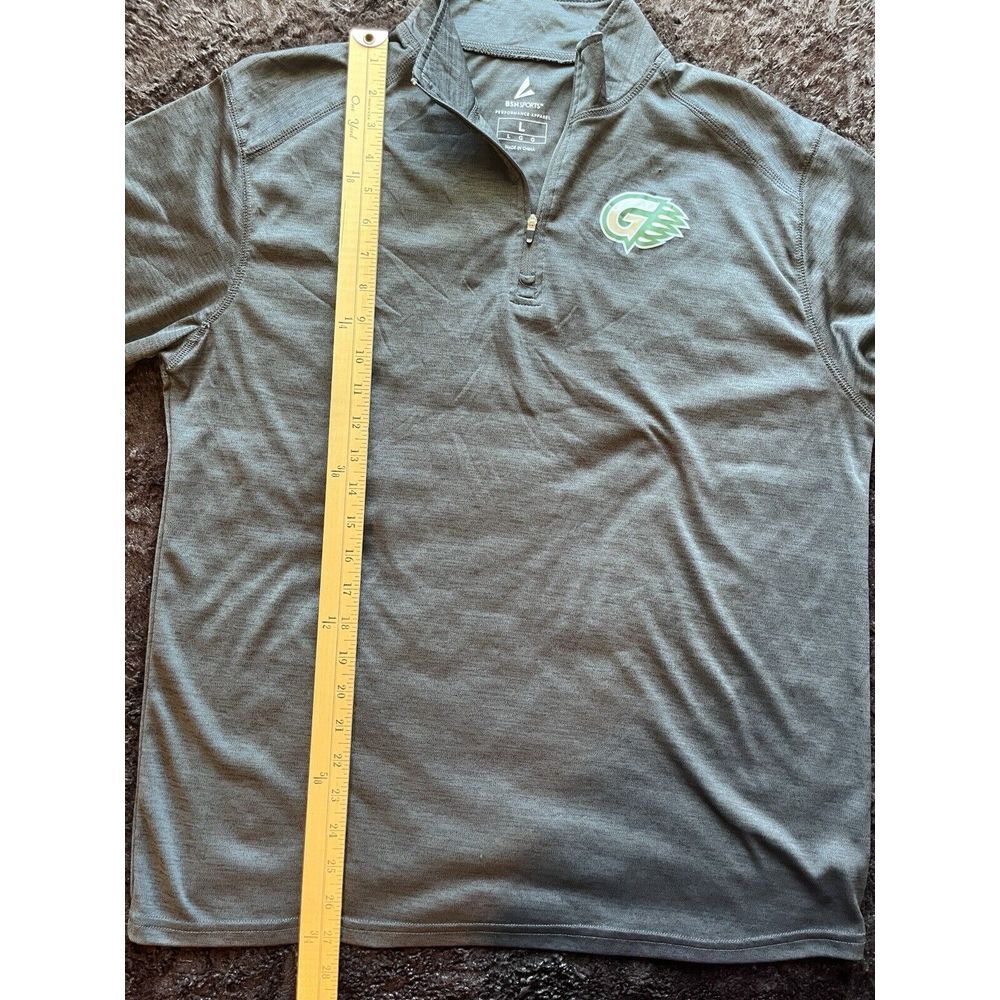Georgia Gwinnett Grizzlies GGC Long‎ Sleeve 1/4 Zip Gray Pullover Shirt Mens L - Picture 7 of 7
